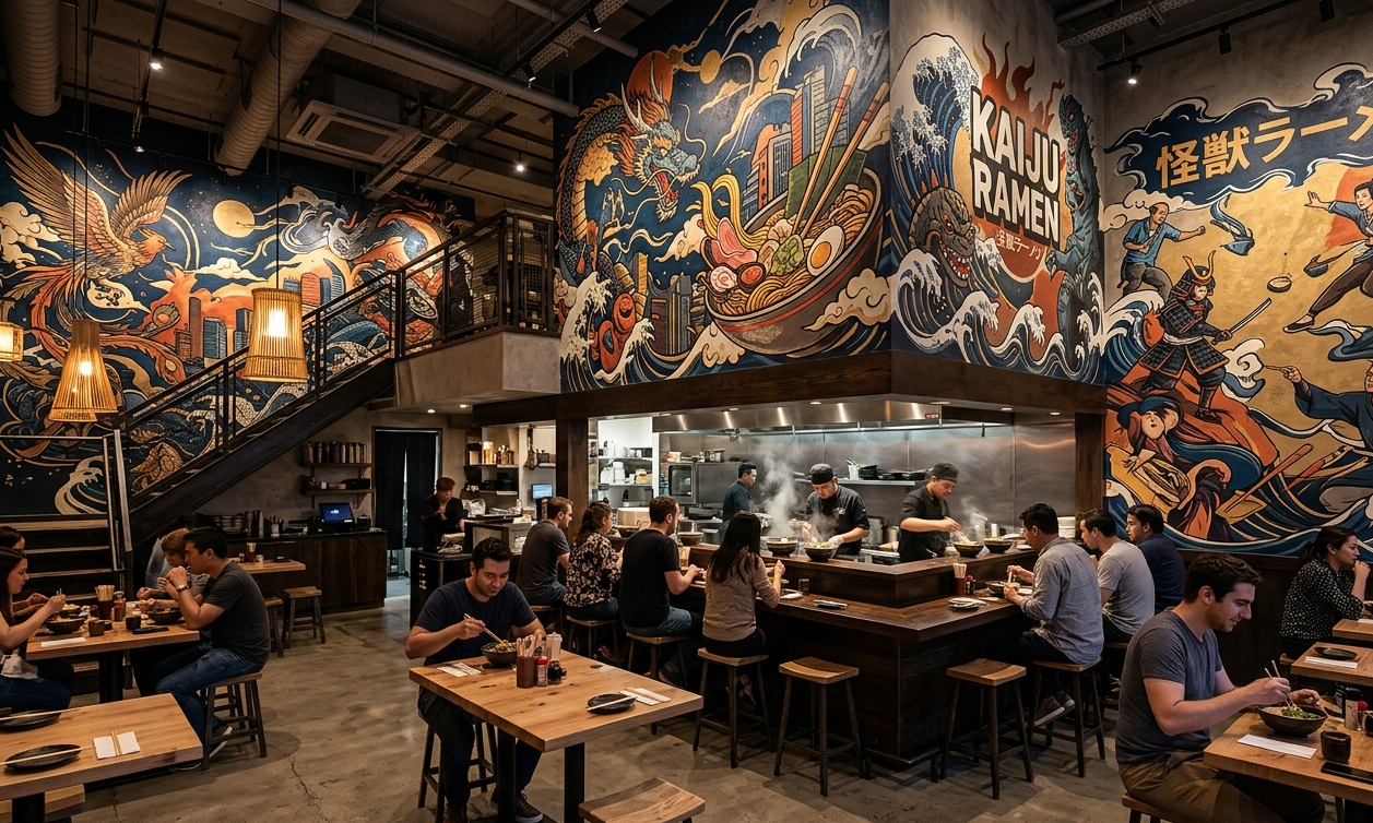 Cafe mural